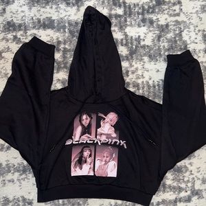 BlackPink Crop Hoodie